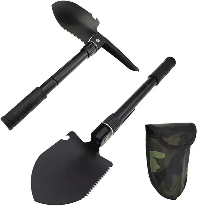 ( Mihao)™ -Pala Tactica Plegable : Herramienta 5 en 1 para Todo Terreno